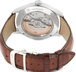 Master Control Master Hometime Silverfärgad/Läder Ø40 mm