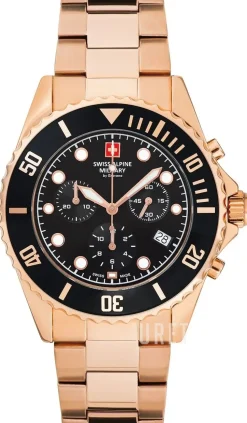Master Diver Chrono Svart/Roséguldstonat stål Ø42 mm