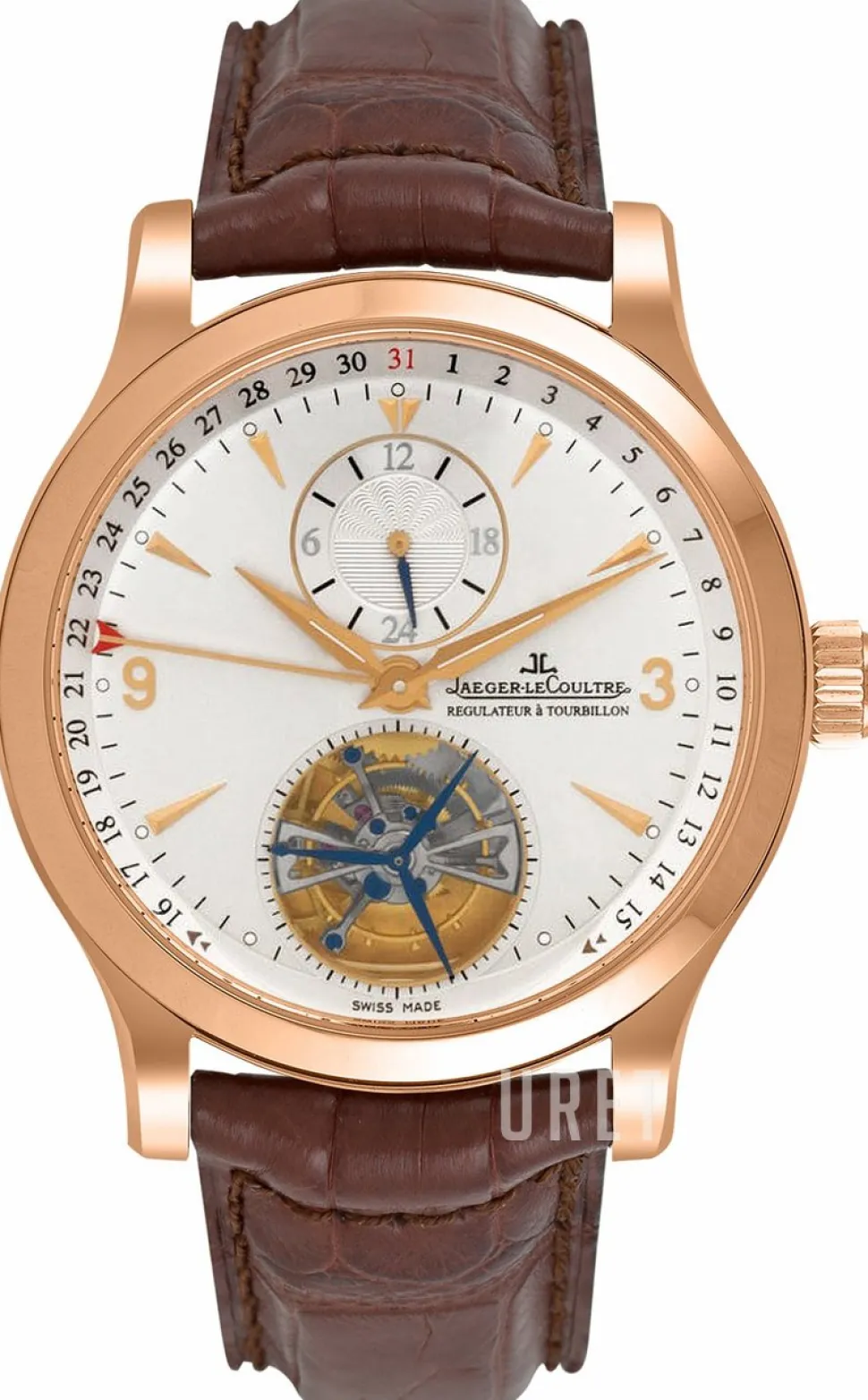 Master Tourbillon Silverfärgad/Läder Ø42 mm