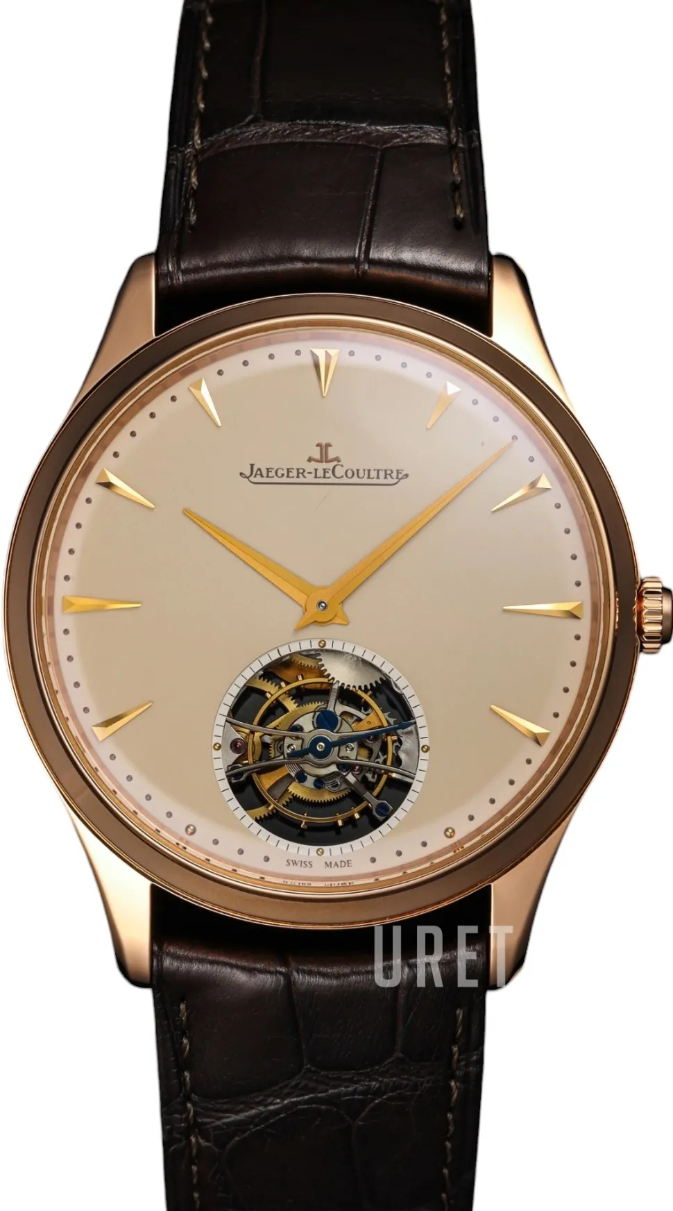 Master Ultra Thin Beige/Läder Ø40 mm