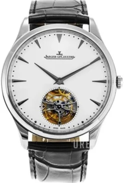 Master Ultra Thin Tourbillon White Gold Silverfärgad/Läder Ø40 mm