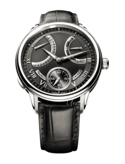 Masterpiece Calendrier Retrograde Svart/Läder Ø45 mm