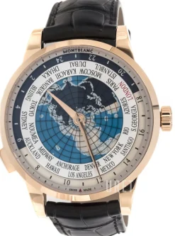 Meisterstück Vit/Läder Ø41 mm