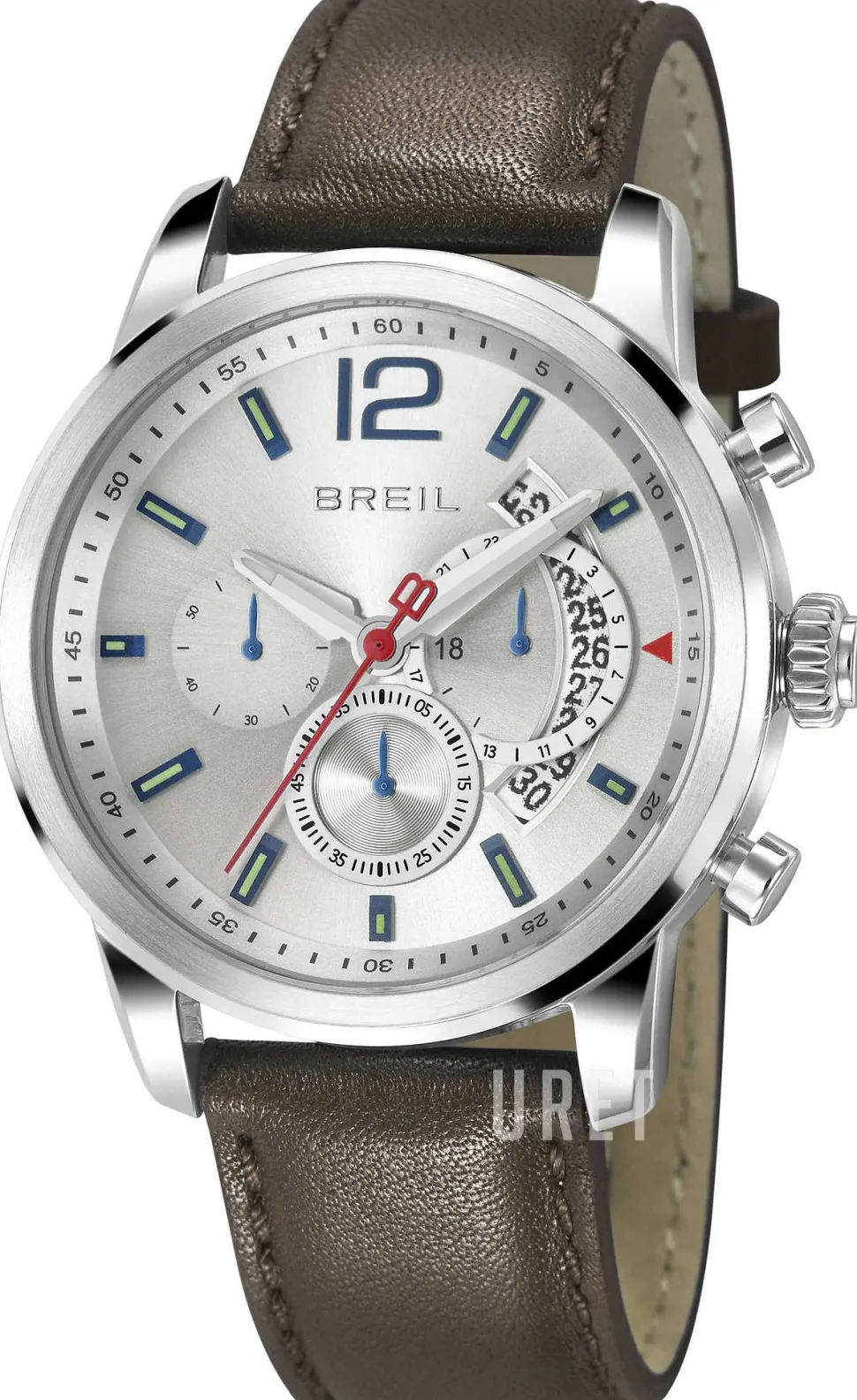 Miglia Silverfärgad/Läder Ø44 mm