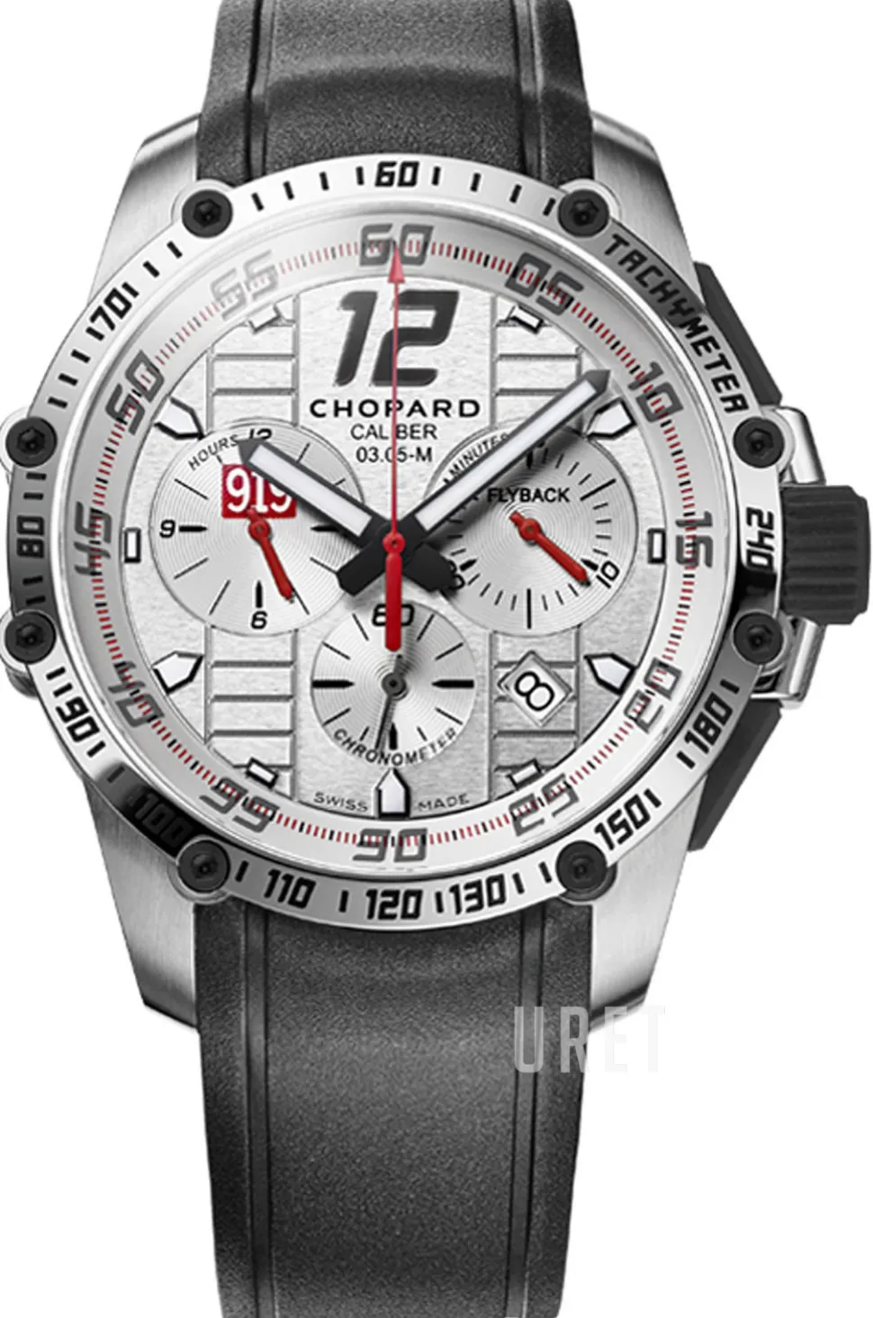 Mille Miglia Silverfärgad/Gummi Ø45 mm