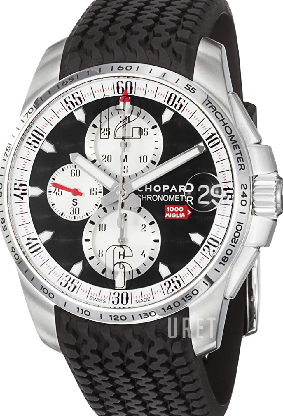 Mille Miglia Svart/Gummi Ø44 mm