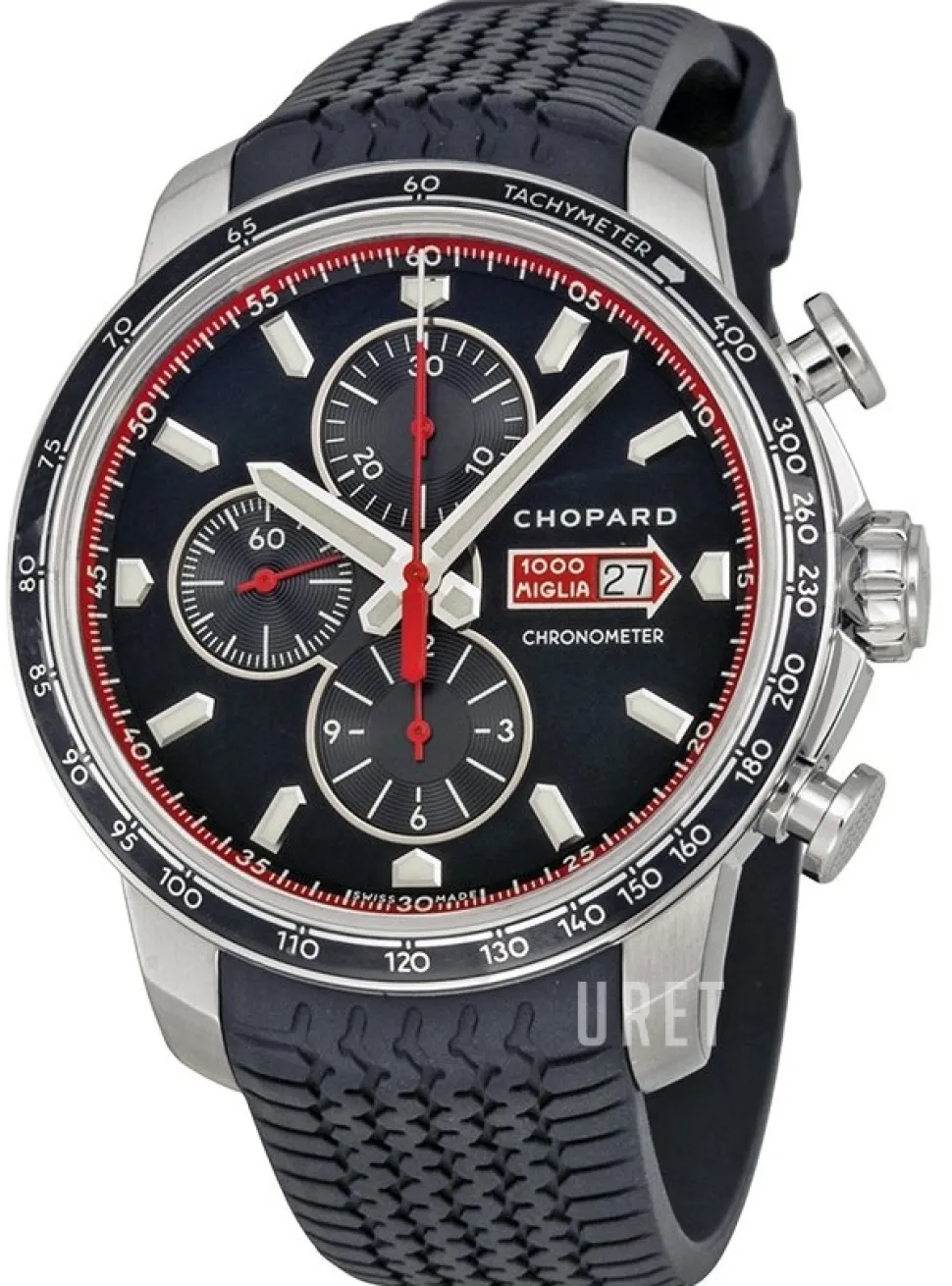 Mille Miglia Svart/Gummi Ø44 mm