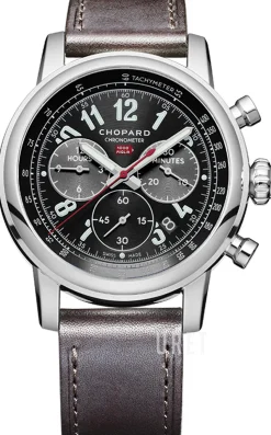 Mille Miglia Svart/Läder Ø46 mm