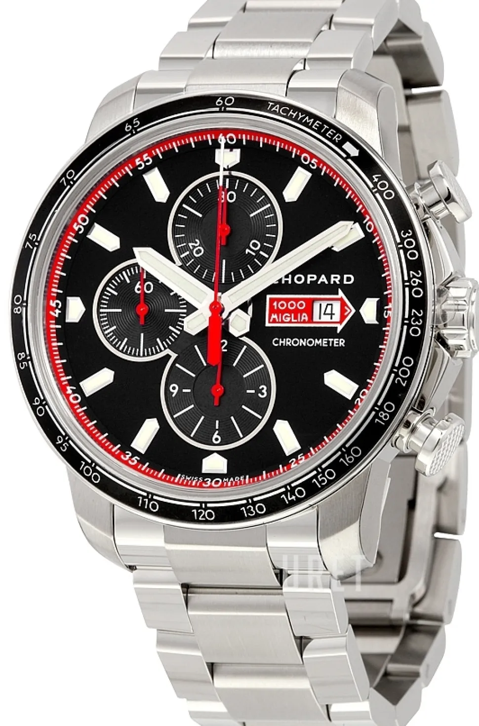 Mille Miglia Svart/Stål Ø44 mm