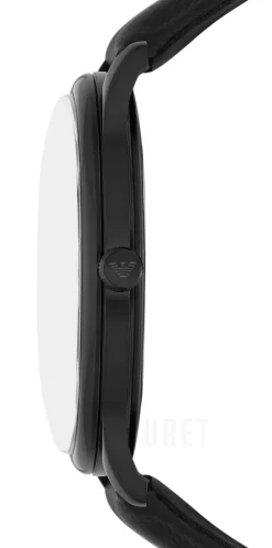 Minimalist Svart/Läder Ø42 mm