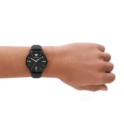 Minimalist Svart/Läder Ø42 mm