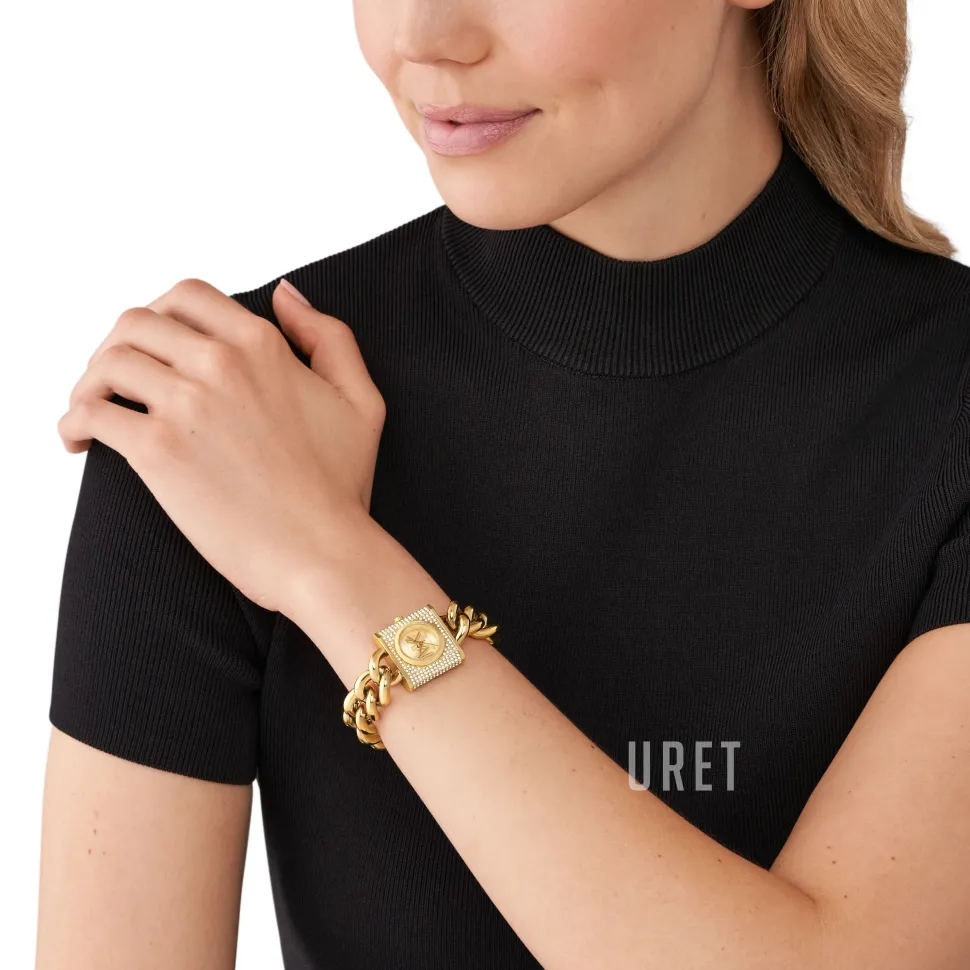 MK Chain Lock Guldtonad/Guldtonat stål Ø25 mm