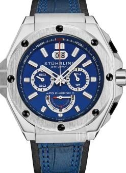 Monaco APO Chrono X Blå/Läder Ø44 mm