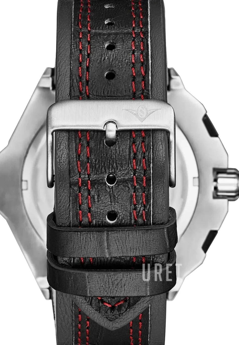 Monaco APO Chrono X Svart/Läder Ø44 mm