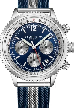 Monaco Blå/Stål Ø44 mm