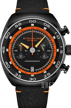 Monaco Svart/Läder Ø44 mm