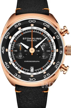 Monaco Svart/Läder Ø44 mm