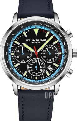 Monaco Svart/Läder Ø44 mm