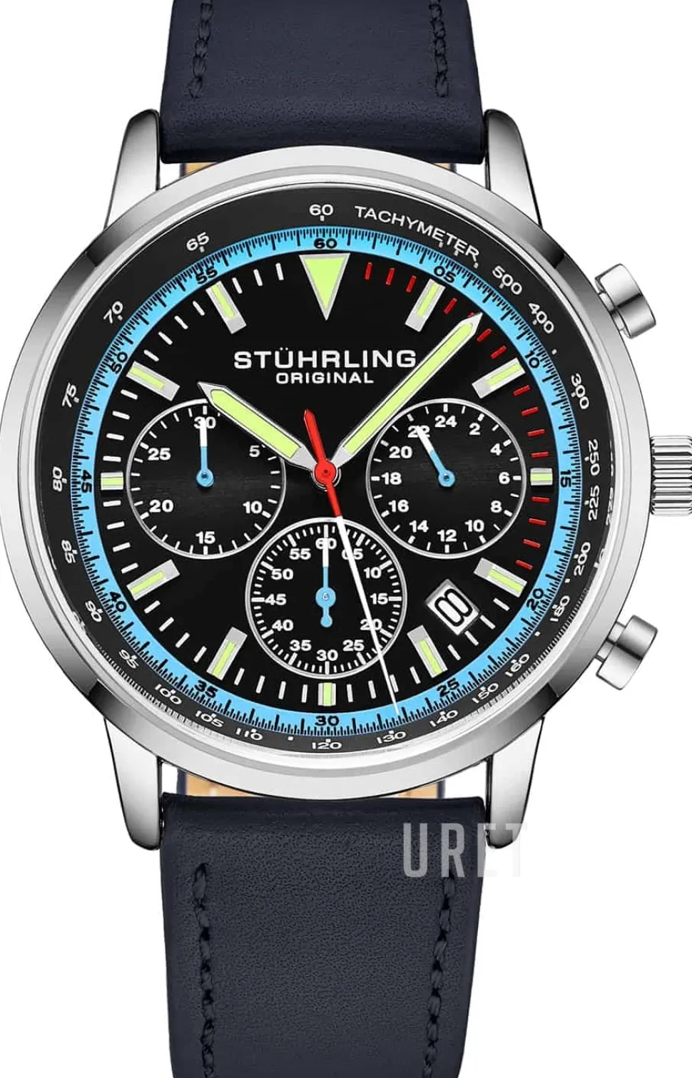 Monaco Svart/Läder Ø44 mm