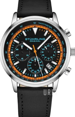 Monaco Svart/Läder Ø44 mm