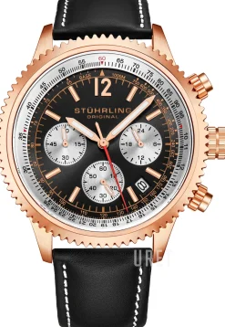 Monaco Svart/Läder Ø44 mm