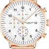 Monaco Vit/Roséguldstonat stål Ø42 mm