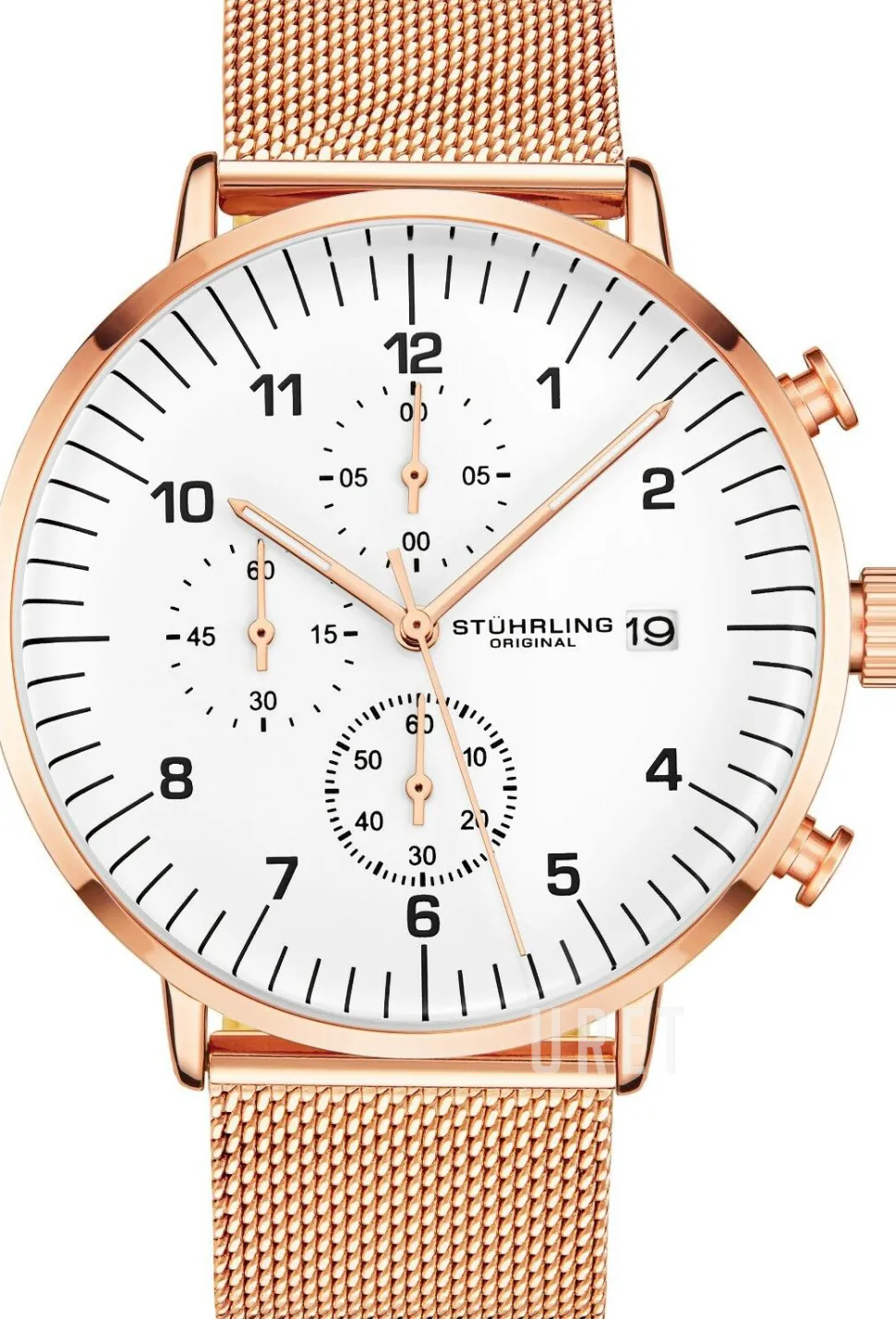 Monaco Vit/Roséguldstonat stål Ø42 mm
