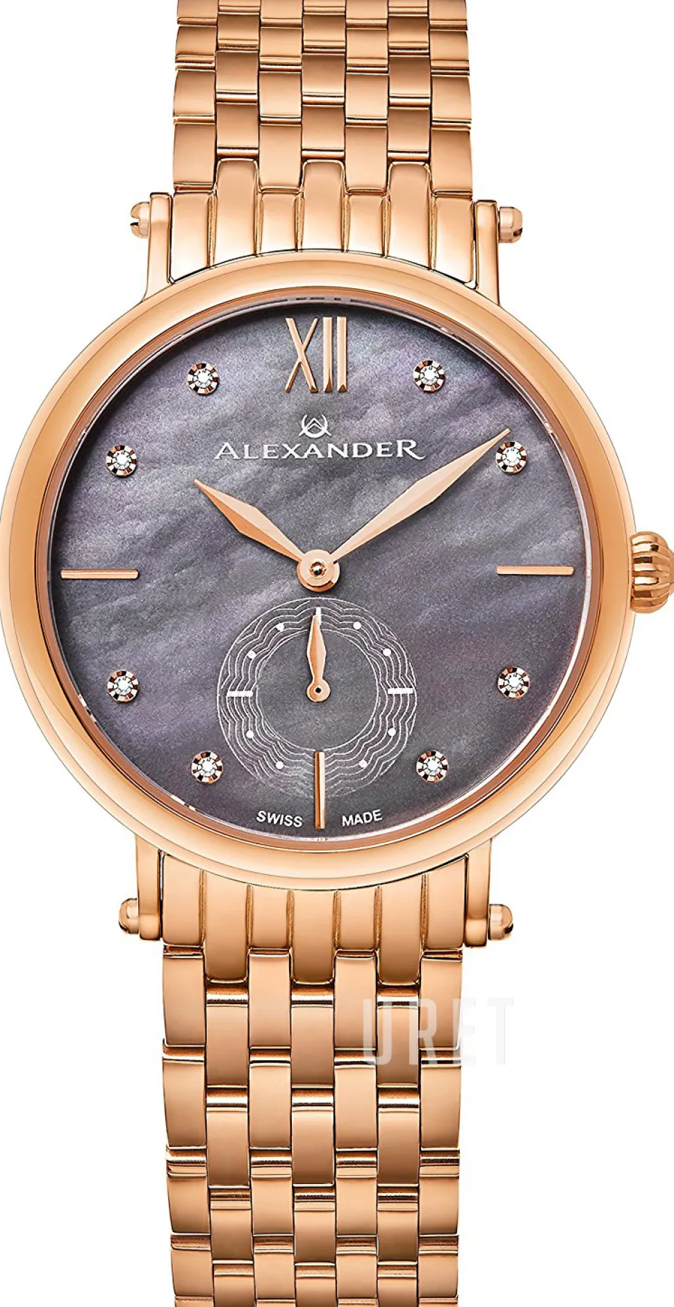 Monarch Grå/Roséguldstonat stål Ø34 mm