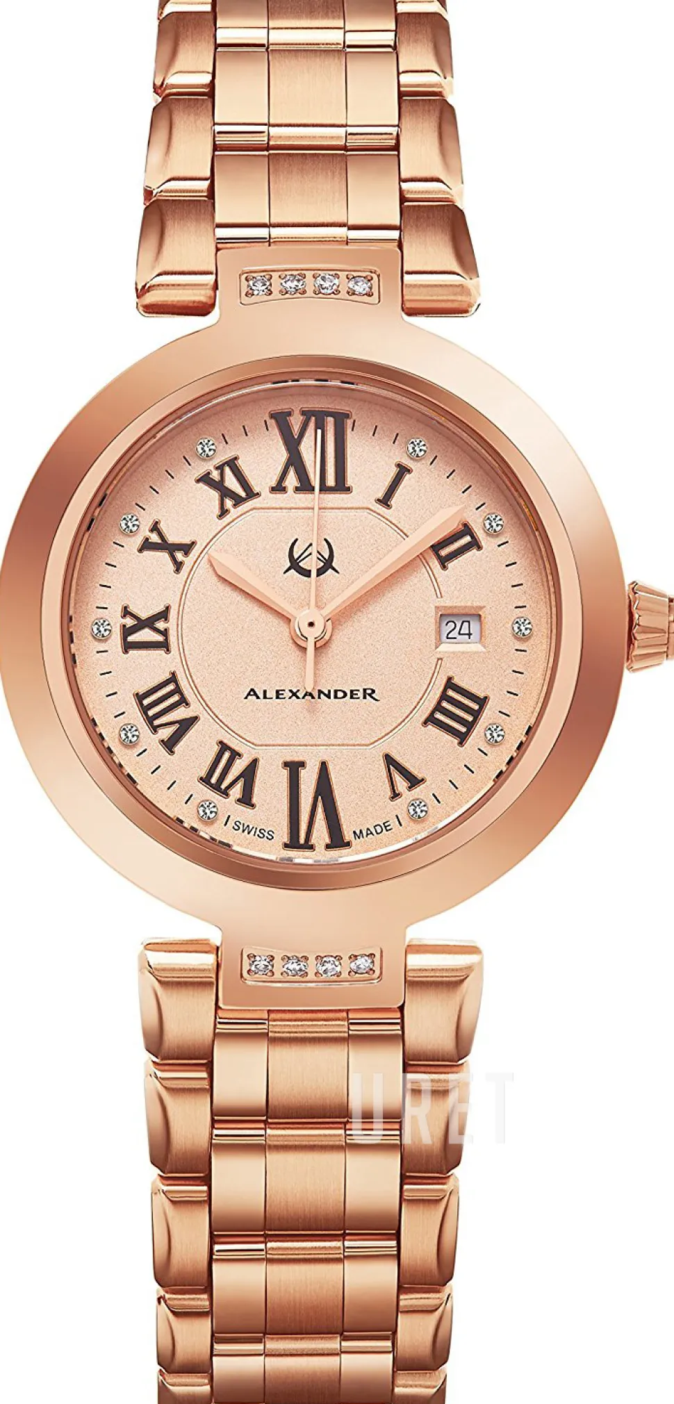 Monarch Roséguldstonad/Roséguldstonat stål Ø32 mm