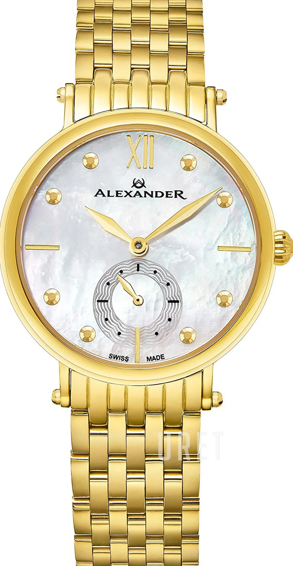 Monarch Silverfärgad/Gulguldtonat stål Ø34 mm