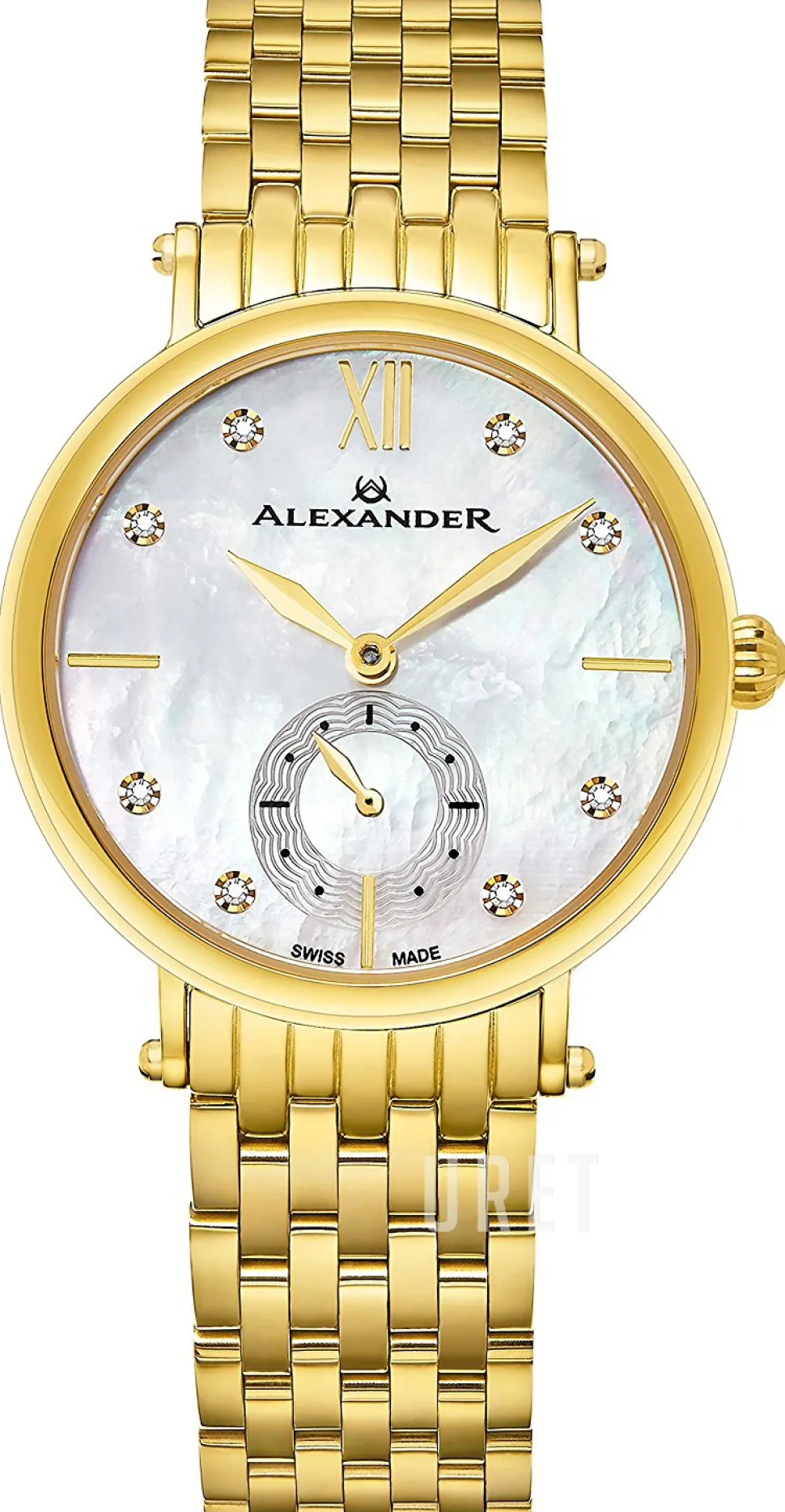 Monarch Silverfärgad/Gulguldtonat stål Ø34 mm