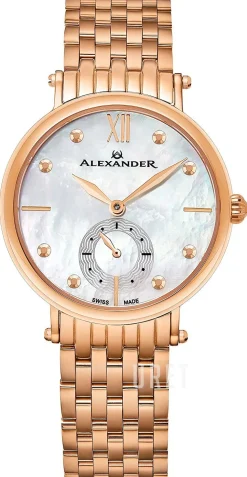 Monarch Silverfärgad/Roséguldstonat stål Ø34 mm