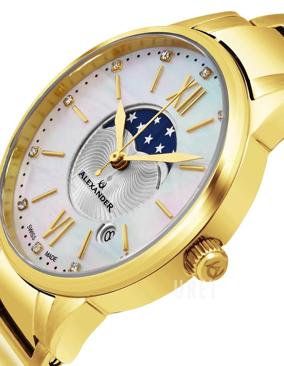 Monarch Vit/Gulguldtonat stål Ø35 mm