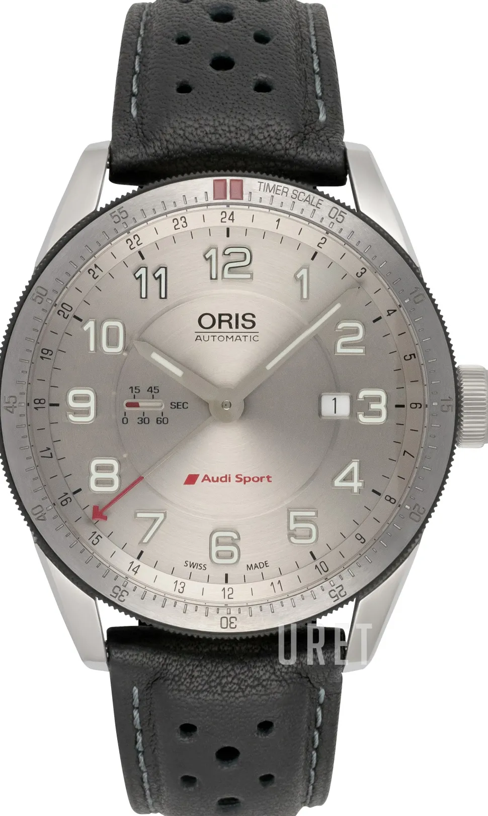 Motor Sport Silverfärgad/Läder Ø44 mm