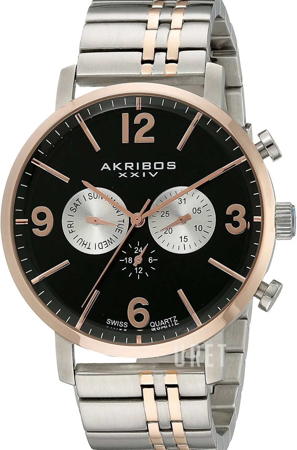 Multi-Function Svart/Roséguldstonat stål Ø46 mm