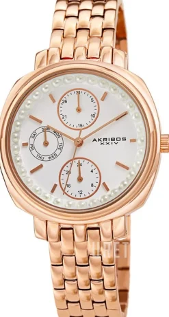 Multi-Function Vit/Roséguldstonat stål Ø36 mm