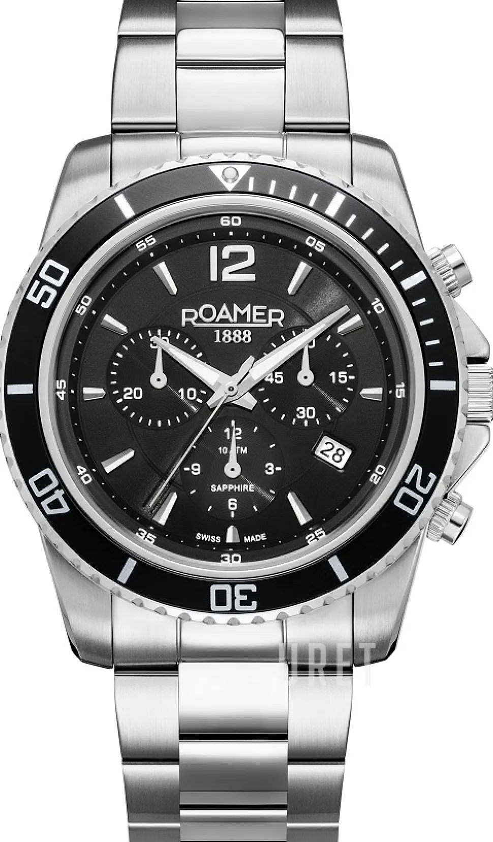 Nautic 100 Chrono Svart/Stål Ø43 mm