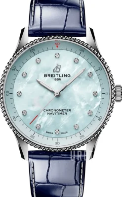 Navitimer 32 Blå/Läder Ø32 mm