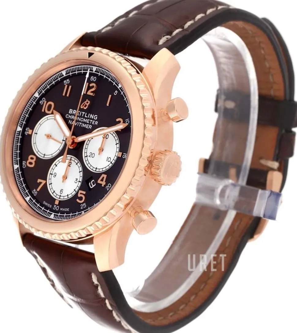 Navitimer 08 Bronsfärgad/Läder Ø43 mm