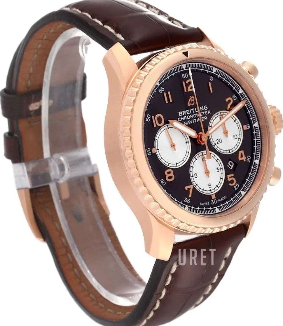 Navitimer 08 Bronsfärgad/Läder Ø43 mm