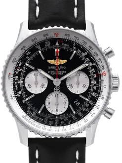 Navitimer 01 Svart/Läder Ø43 mm