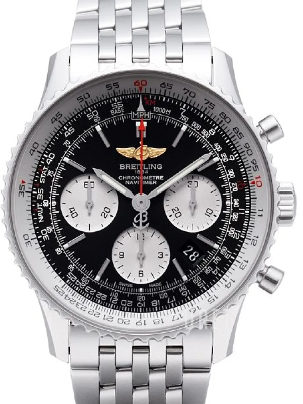 Navitimer 01 Svart/Stål Ø43 mm