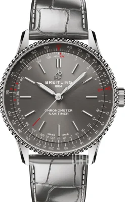 Navitimer Automatic 36 Grå/Läder Ø36 mm