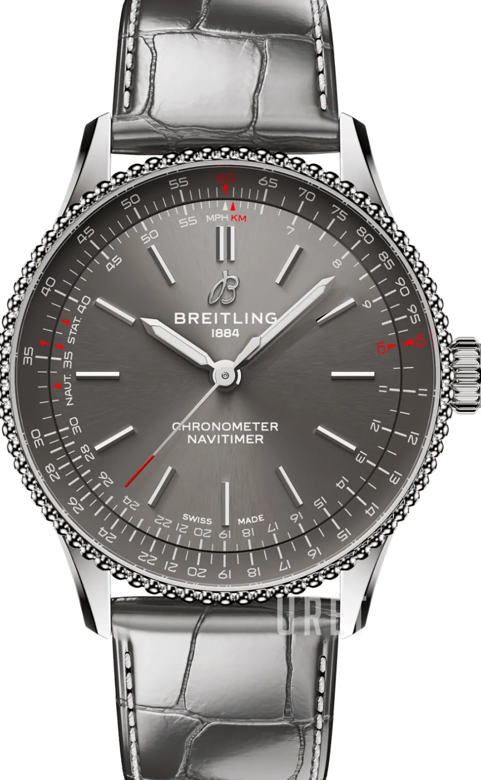 Navitimer Automatic 36 Grå/Läder Ø36 mm