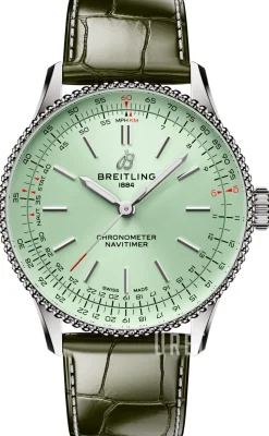 Navitimer Automatic 36 Grön/Läder Ø36 mm