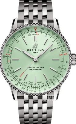 Navitimer Automatic 36 Grön/Stål Ø36 mm