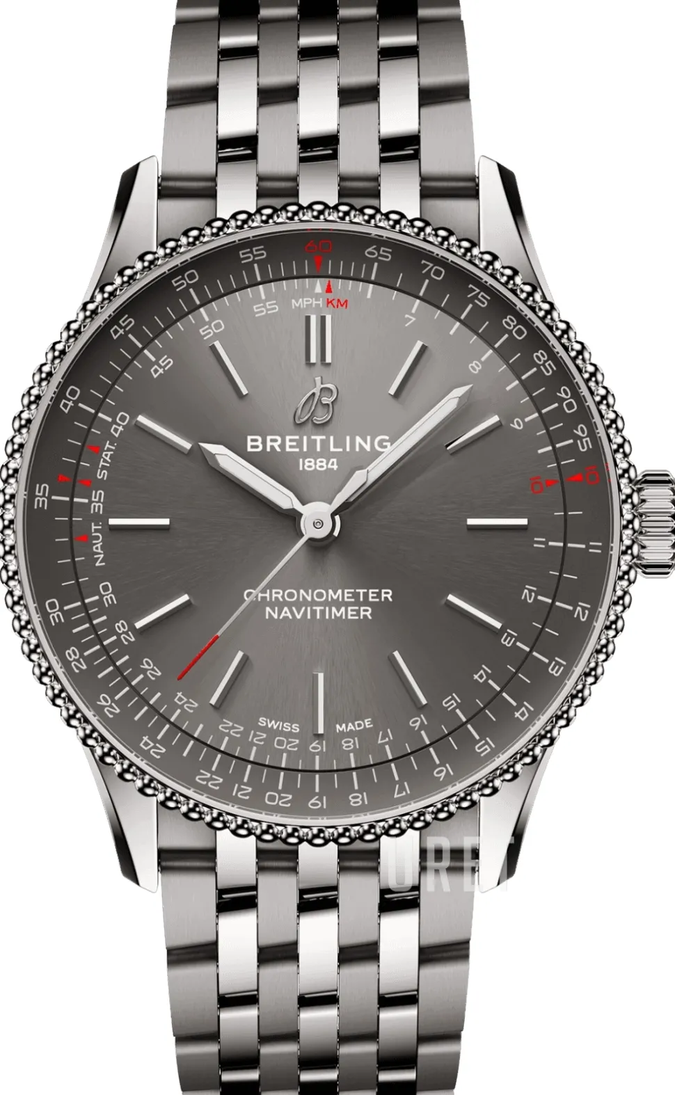 Navitimer Automatic 36 Grå/Stål Ø36 mm