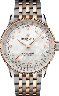 Navitimer Automatic 36 Vit/18 karat roséguld Ø36 mm