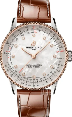 Navitimer Automatic 36 Vit/Läder Ø36 mm