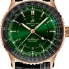 Navitimer Automatic GMT 41 Grön/Läder Ø41 mm